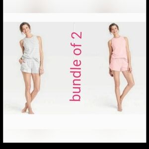 NEW! Stars Above Cotton Sleeveless Tank Top Shorts Pink Pjs sz xs NWT